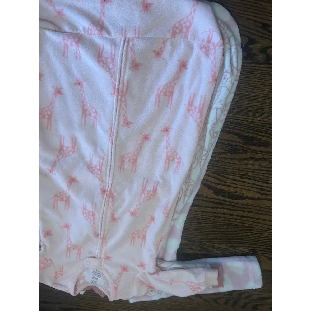 Carter's Hudson Baby Fleece Sleep Sack‎ Bundle Giraffe Dog Cloud Pink White 0-6M